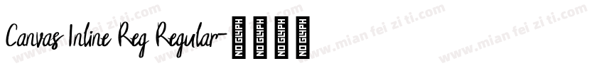 Canvas Inline Reg Regular字体转换
